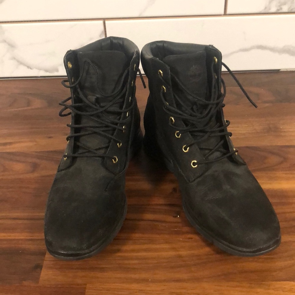 Timberland suede tie up boots